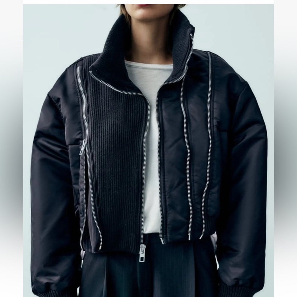 Zara Navy Blue Jacket - Picture 4 of 6